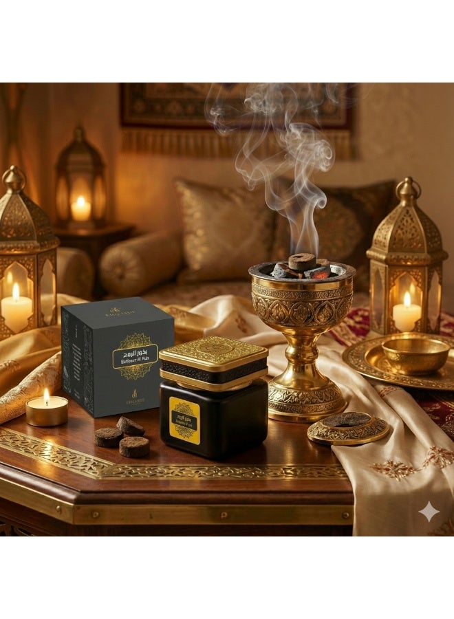 Eiklique Luxury Bakhoor Al Ruh Agarwood Incense | Premium Oud Bakhoor for Home, Meditation, Prayer & Spiritual Rituals | Long Lasting Arabic Fragrance for Relaxation & Special Occasions 65g - Image 2